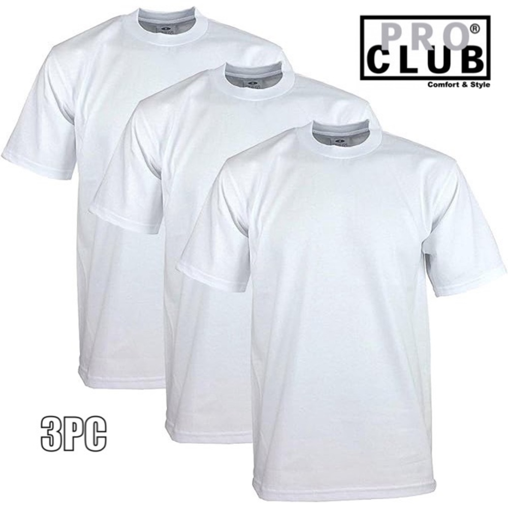 3pc PROCLUB MEN'S HEAVYWEIGHT SHORT SLEEVE TEE Menswear Top Tshirt Crewn…